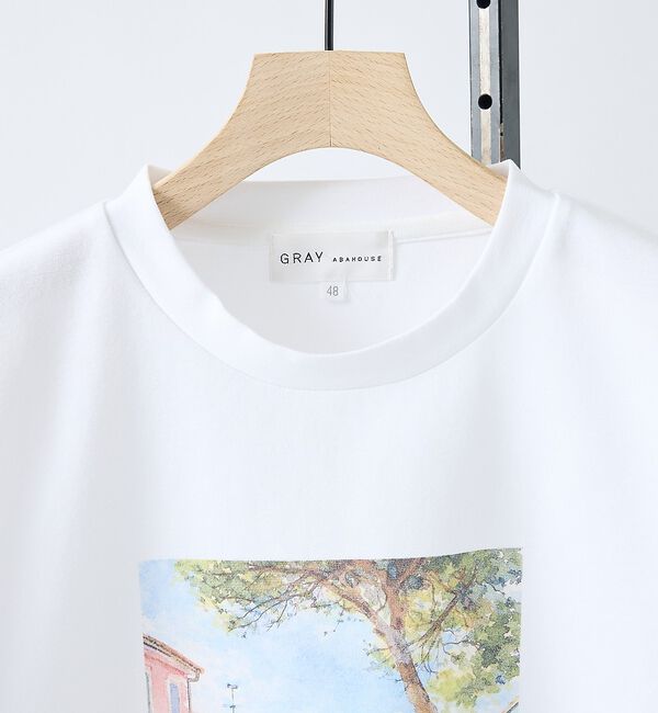 ABAHOUSE「【WATERCOLOR PAINTING】 グラフィックTシャツ」|Tシャツ・カットソー|
