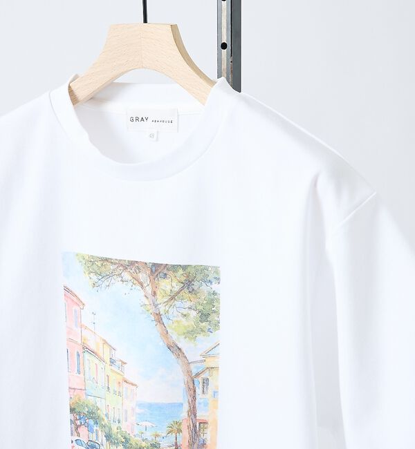 ABAHOUSE「【WATERCOLOR PAINTING】 グラフィックTシャツ」|Tシャツ・カットソー|