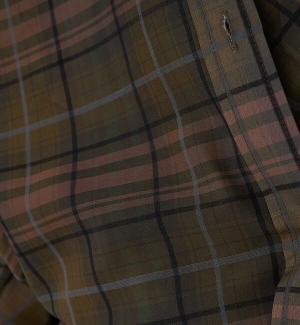 Rouge vif「P/R強撚シアーチェック2WAYシャツ/カシュクールシャツ」|シャツ・ブラウス|