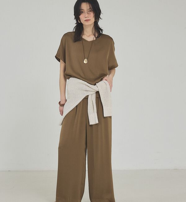 qualite「【今季最後の再入荷/接触冷感・吸水速乾】クールサテンパンツ/セットアップ対応」|その他|