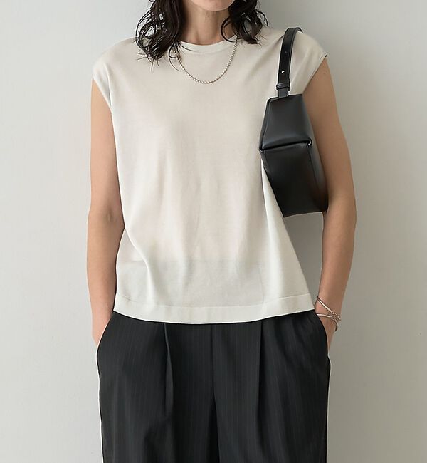 qualite「テンセルウールフレンチプルオーバー」|Tシャツ・カットソー|ベージュ