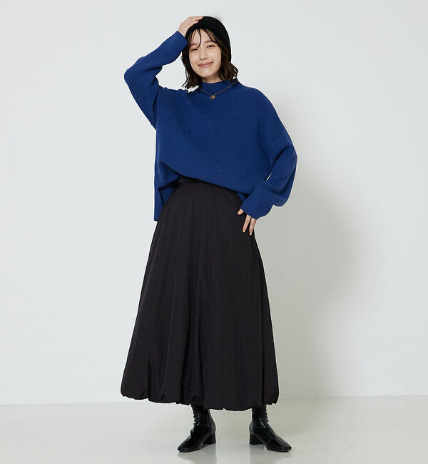 abahouse mavie「片畦モックネックニット」|ニット・セーター|