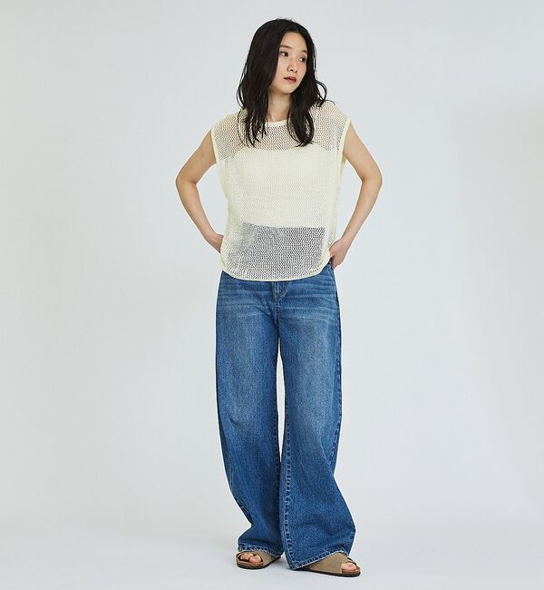 abahouse mavie「ウォッシュドバレルデニムパンツ【予約】」|デニム|