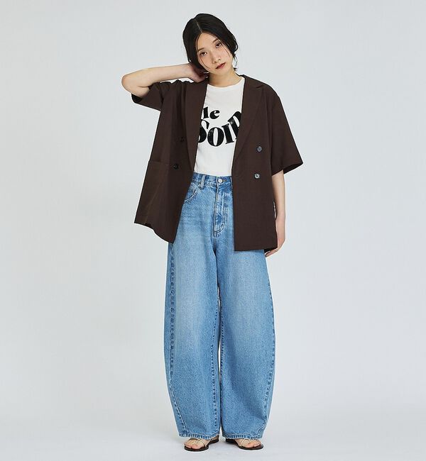 abahouse mavie「ウォッシュドバレルデニムパンツ【予約】」|デニム|