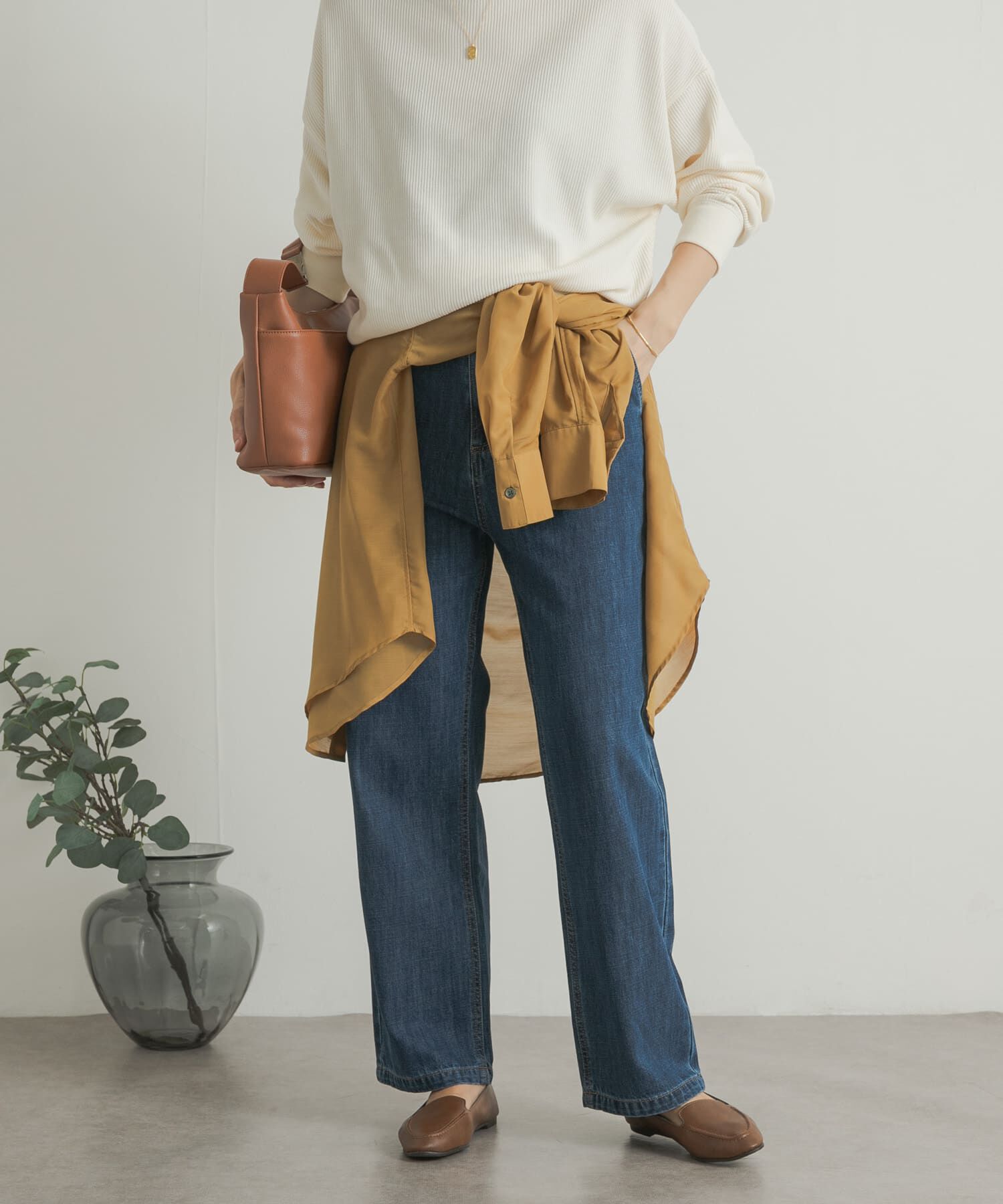 URBAN RESEARCH DOORS「デニムワイドパンツ」|デニム|