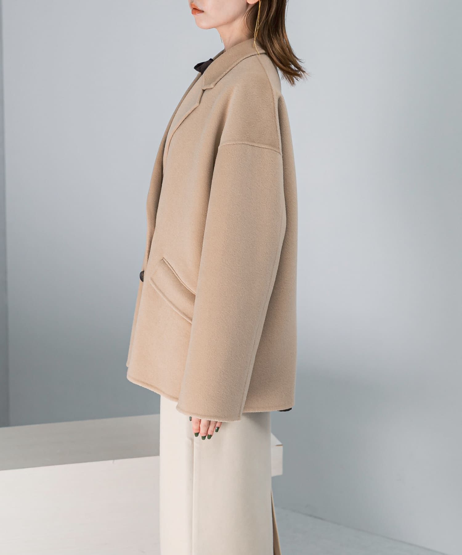 URBAN RESEARCH ROSSO「リバージャコット」|ノーカラーコート|