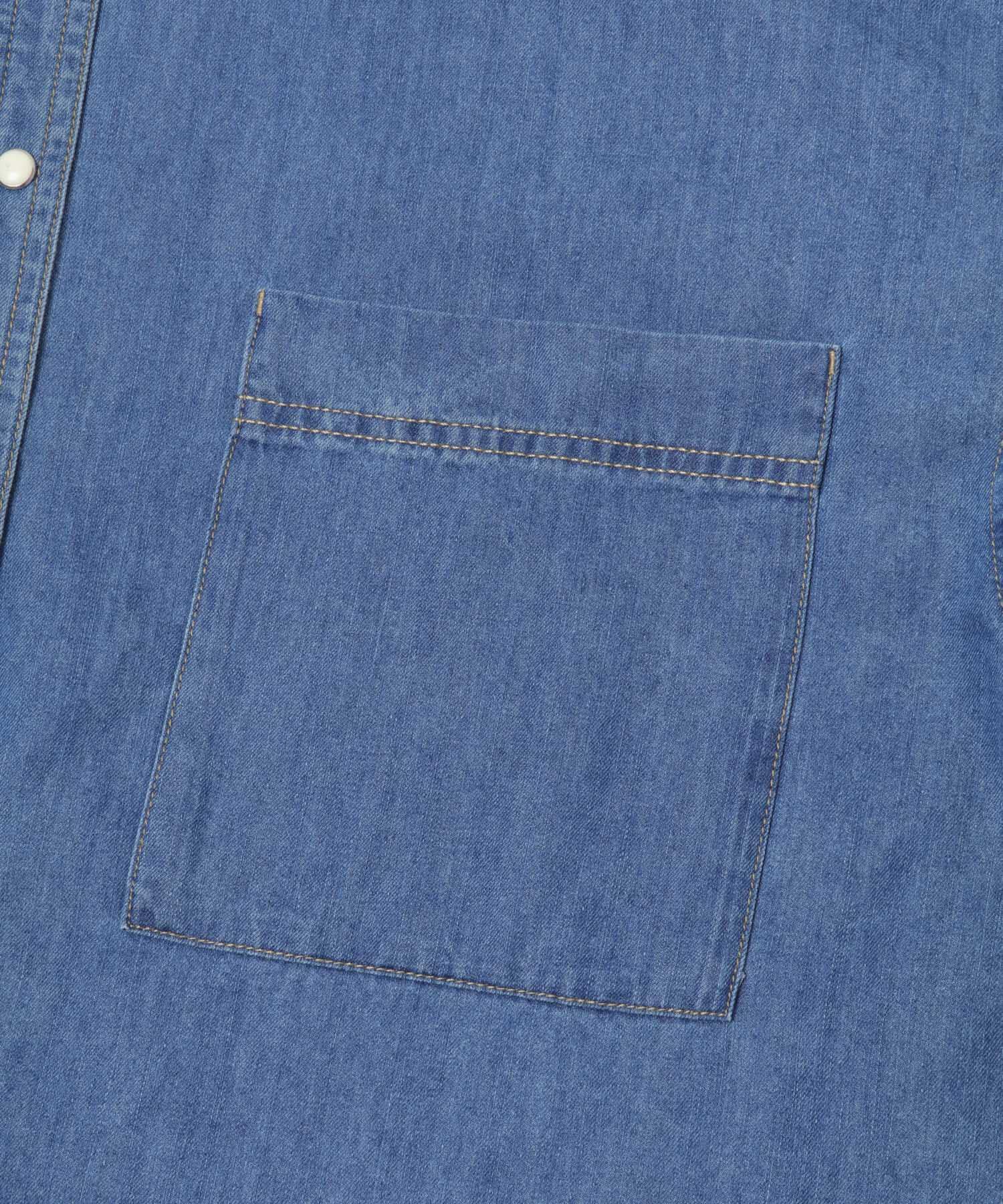 URBAN RESEARCH DOORS「デニムバンドカラーシャツ」|シャツ・ブラウス|