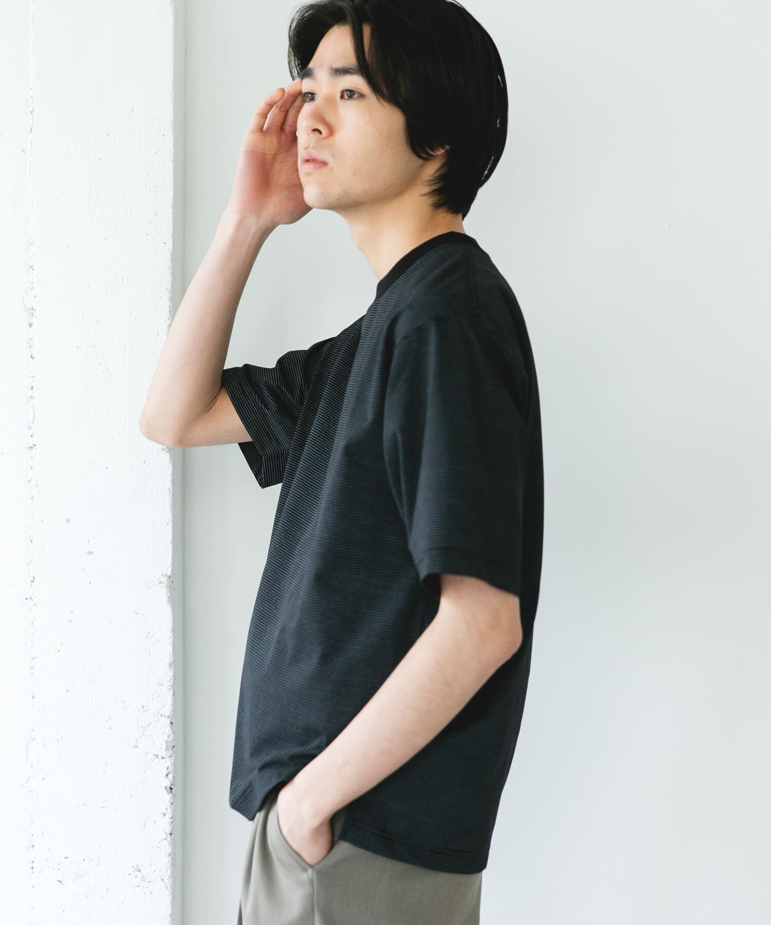 URBAN RESEARCH DOORS「『吸水速乾/接触冷感/ｲｰｼﾞｰｹｱ』ｸｲｯｸﾄﾞﾗｲ ｼｮｰﾄｽﾘｰ 」|Tシャツ・カットソー|