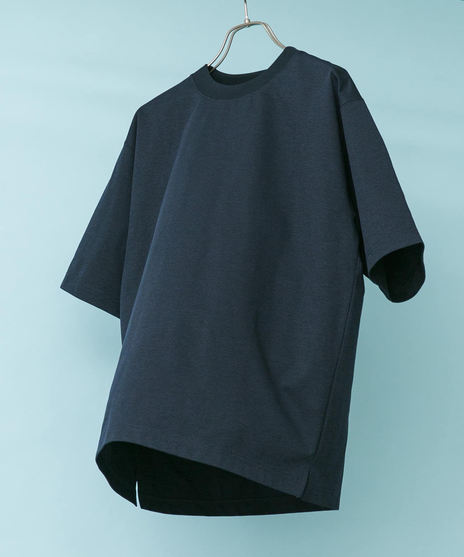 URBAN RESEARCH DOORS「『吸水速乾/接触冷感/ｲｰｼﾞｰｹｱ』ｸｲｯｸﾄﾞﾗｲ ｼｮｰﾄｽﾘｰ 」|Tシャツ・カットソー|ネイビー