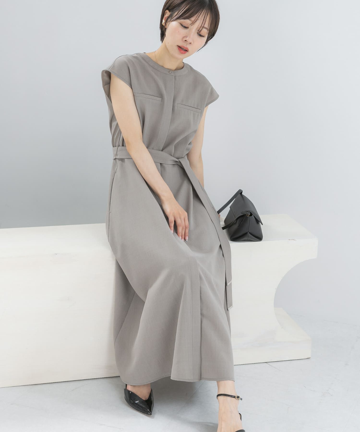 URBAN RESEARCH ROSSO「『UR TECH DRYLUXE』ポケットデザインワンピース」|ワンピース|