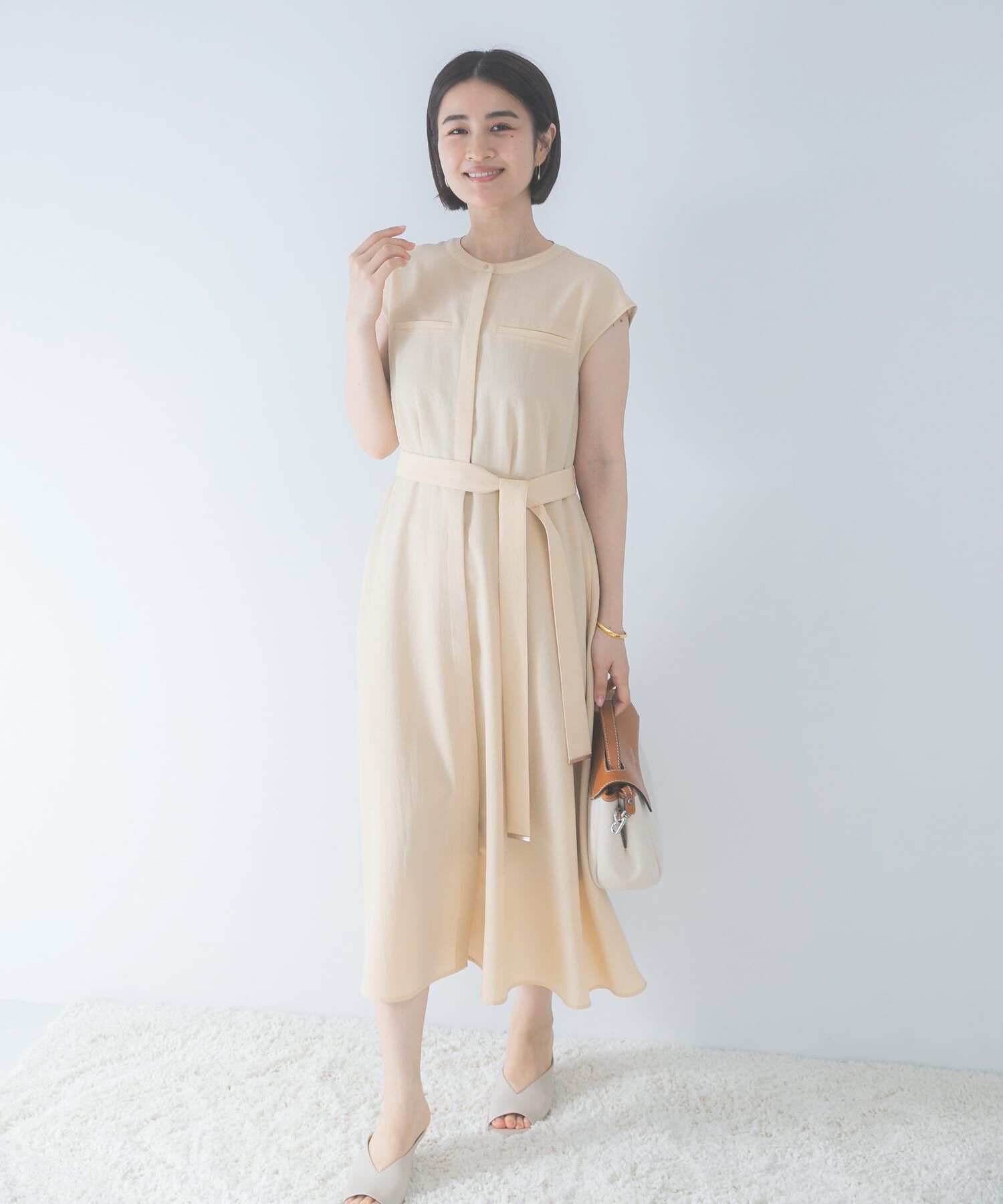 URBAN RESEARCH ROSSO「『UR TECH DRYLUXE』ポケットデザインワンピース」|ワンピース|