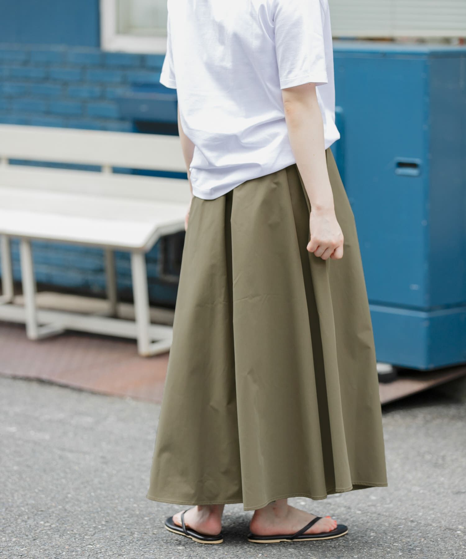 URBAN RESEARCH DOORS「FORK&SPOON　タックフレアスカート」|スカート|