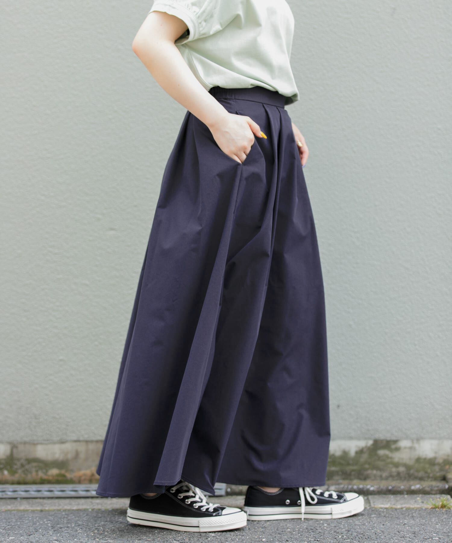 URBAN RESEARCH DOORS「FORK&SPOON　タックフレアスカート」|スカート|