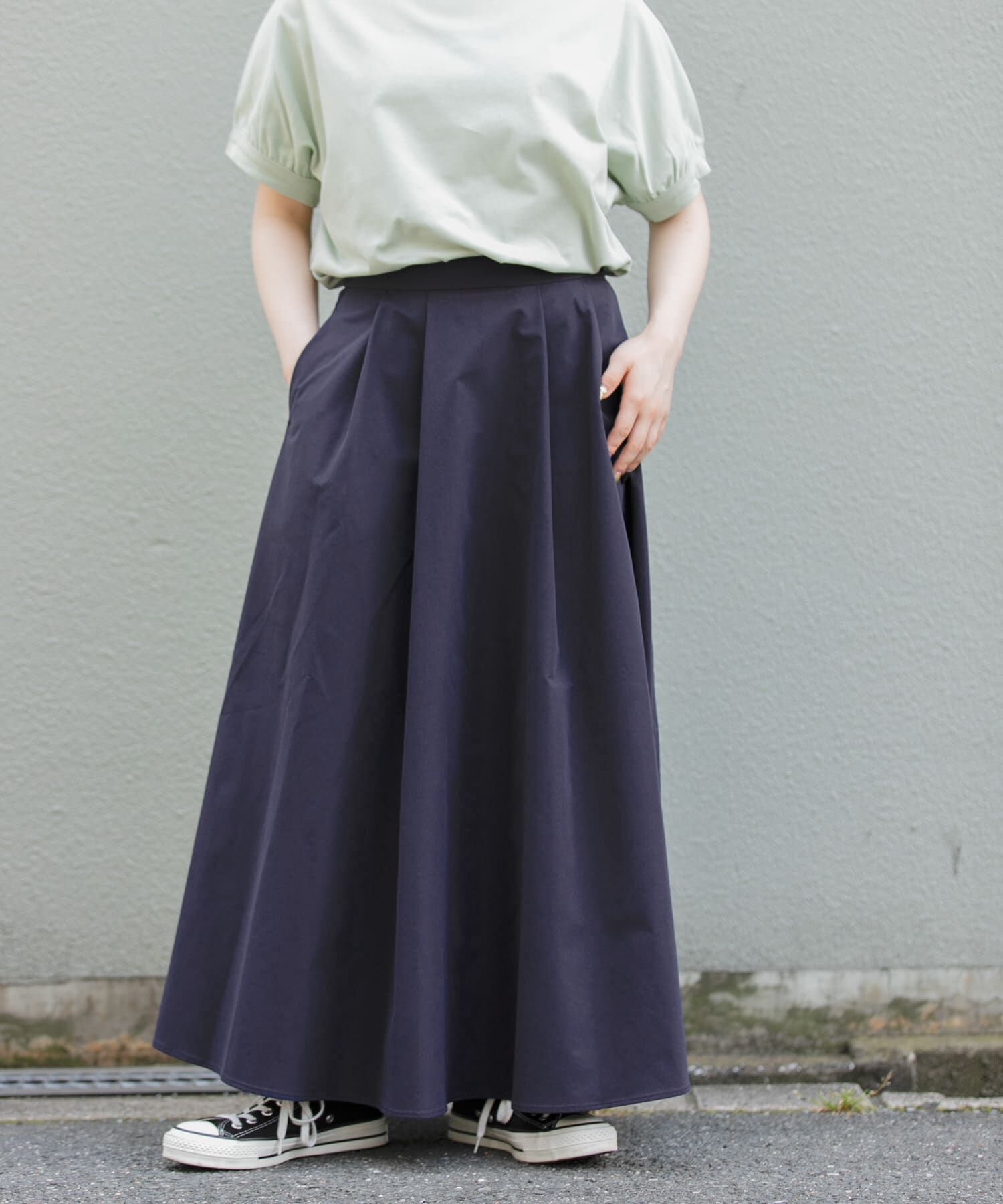 URBAN RESEARCH DOORS「FORK&SPOON　タックフレアスカート」|スカート|