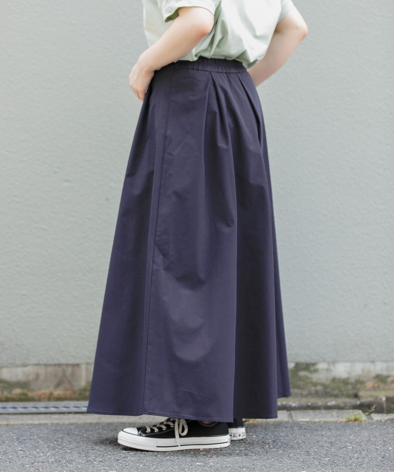 URBAN RESEARCH DOORS「FORK&SPOON　タックフレアスカート」|スカート|