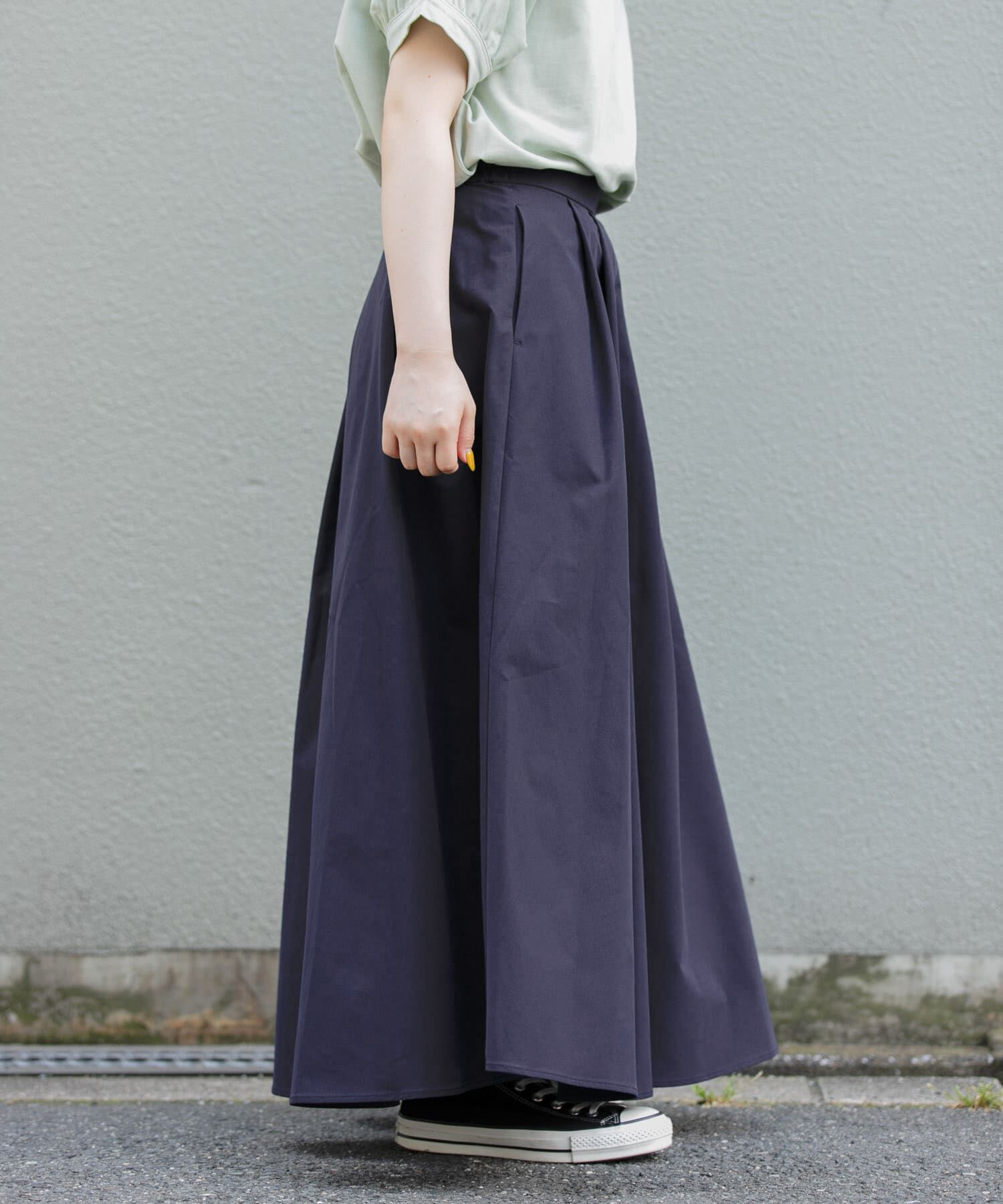 URBAN RESEARCH DOORS「FORK&SPOON　タックフレアスカート」|スカート|
