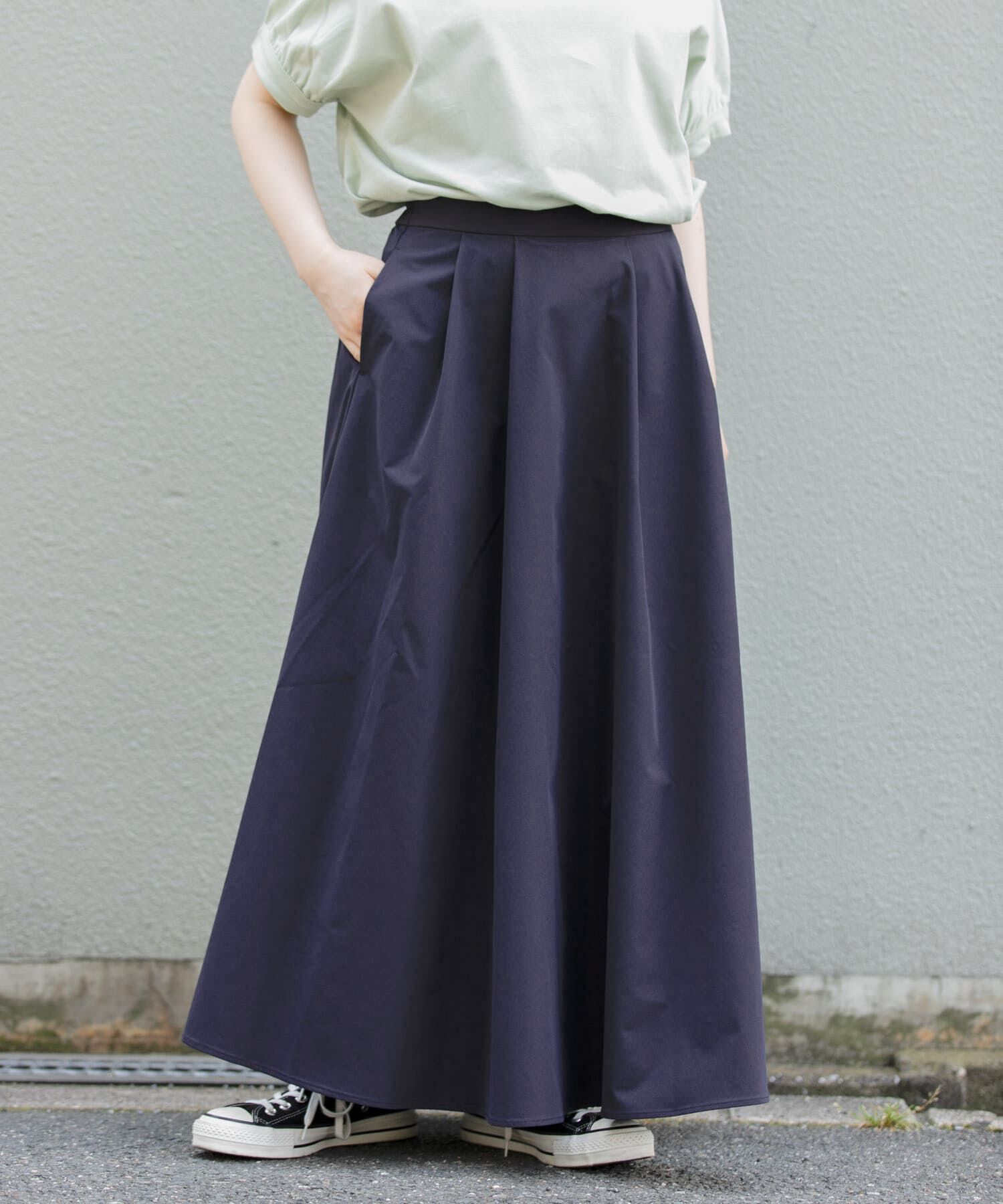URBAN RESEARCH DOORS「FORK&SPOON　タックフレアスカート」|スカート|