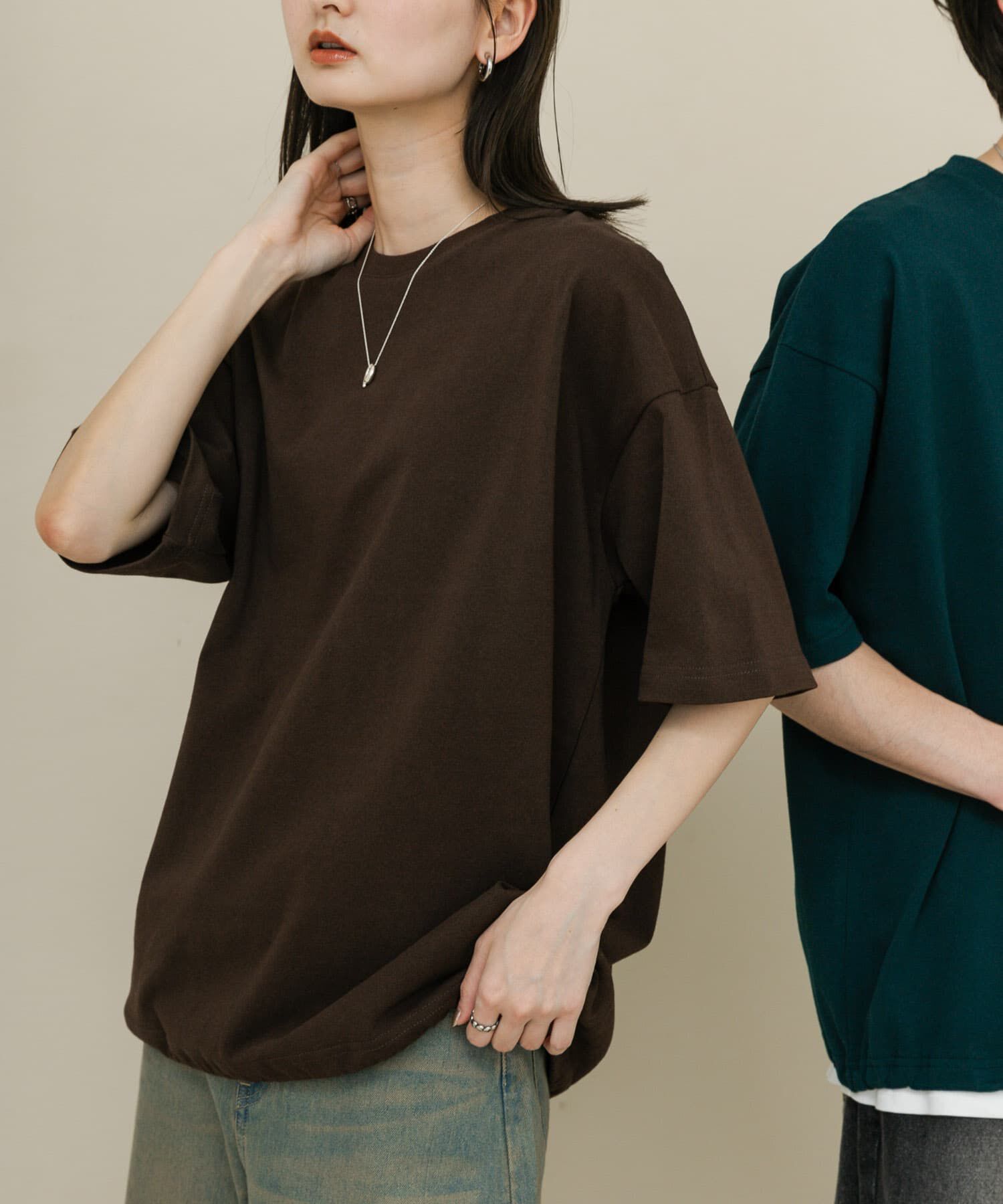 SENSE OF PLACE by URBAN RESEARCH「『ユニセックス』アソートドローコードショートスリーブTシャツ」|Tシャツ・カットソー|ライトブラウン