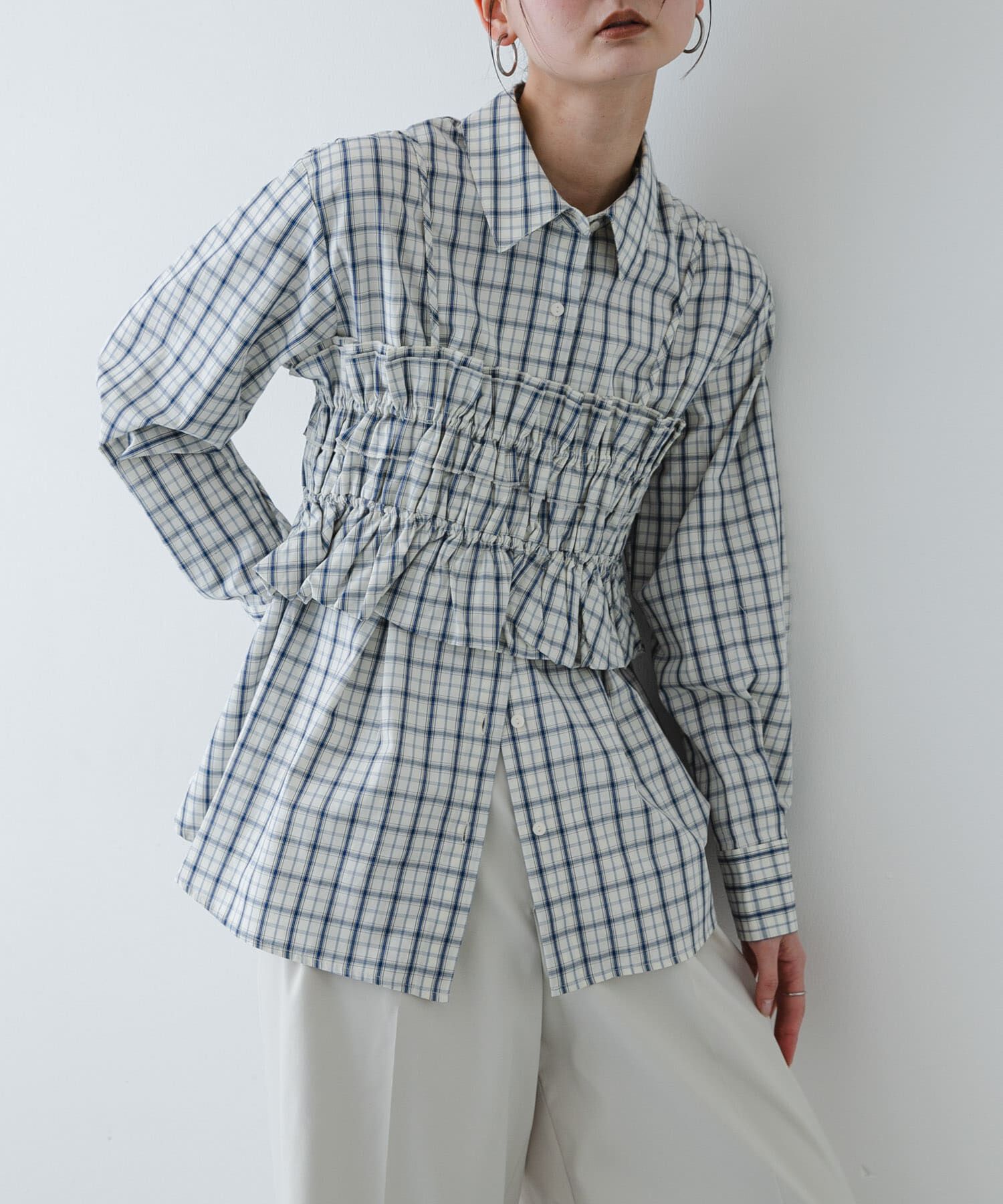 SENSE OF PLACE by URBAN RESEARCH「シャーリングビスチェセットシャツ」|Tシャツ・カットソー|