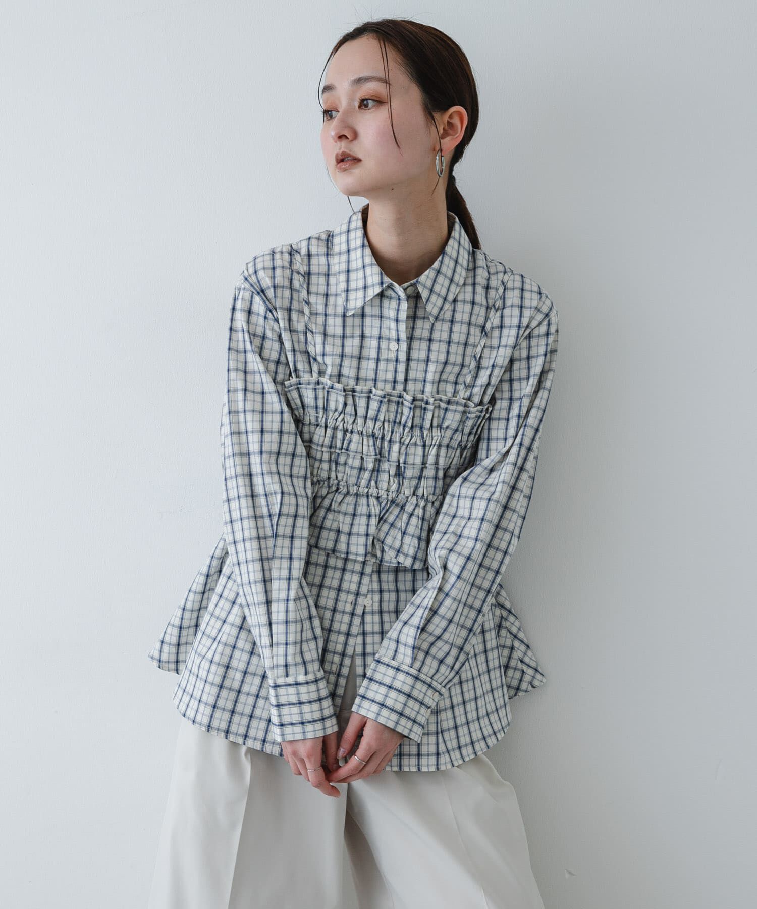 SENSE OF PLACE by URBAN RESEARCH「シャーリングビスチェセットシャツ」|Tシャツ・カットソー|