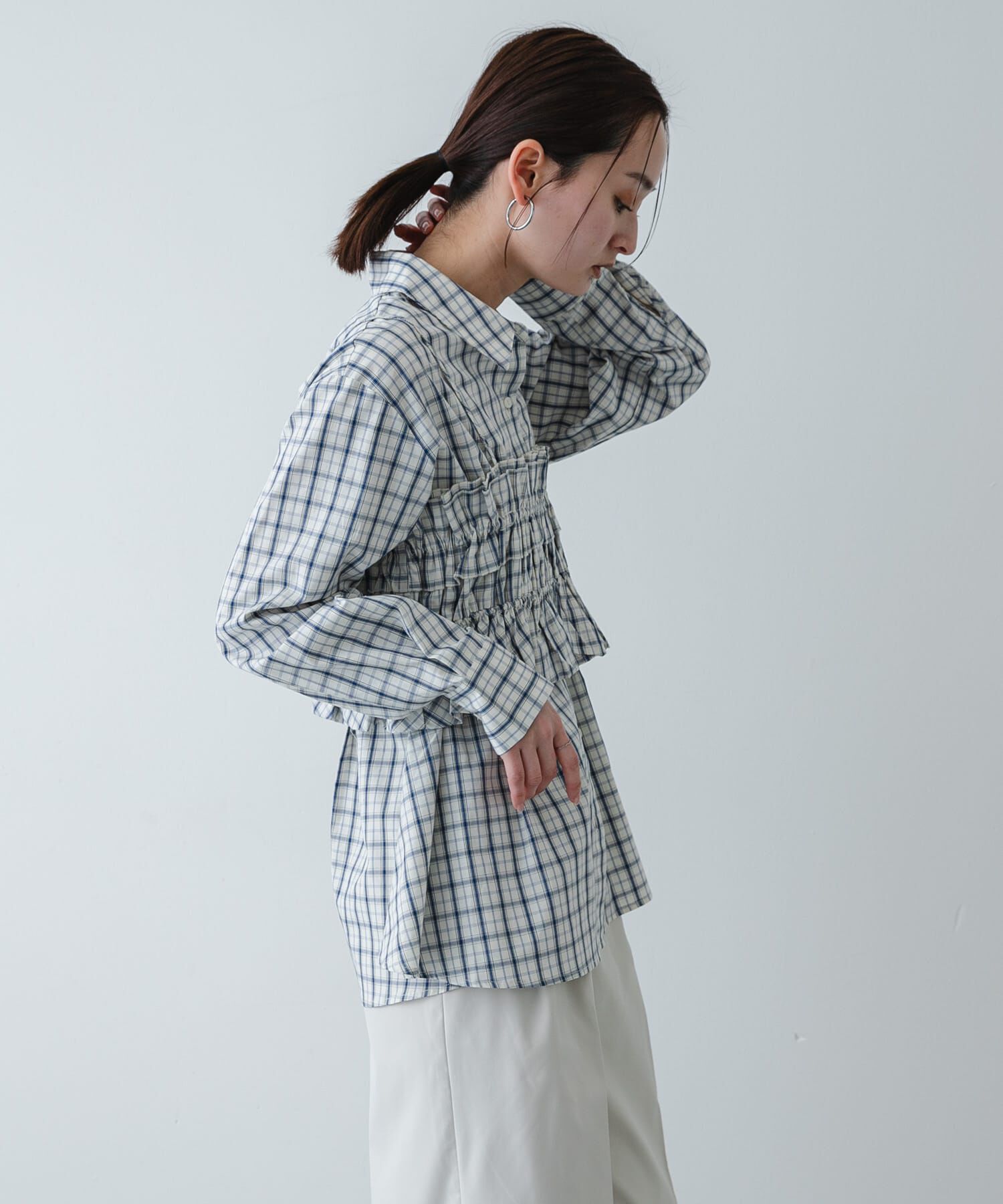 SENSE OF PLACE by URBAN RESEARCH「シャーリングビスチェセットシャツ」|Tシャツ・カットソー|