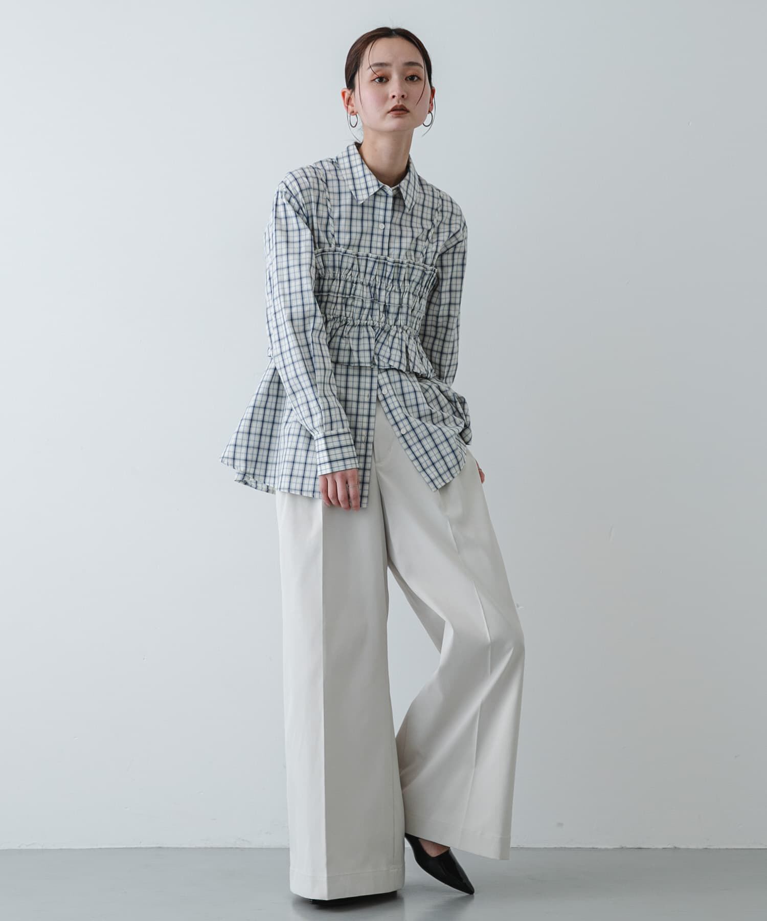SENSE OF PLACE by URBAN RESEARCH「シャーリングビスチェセットシャツ」|Tシャツ・カットソー|