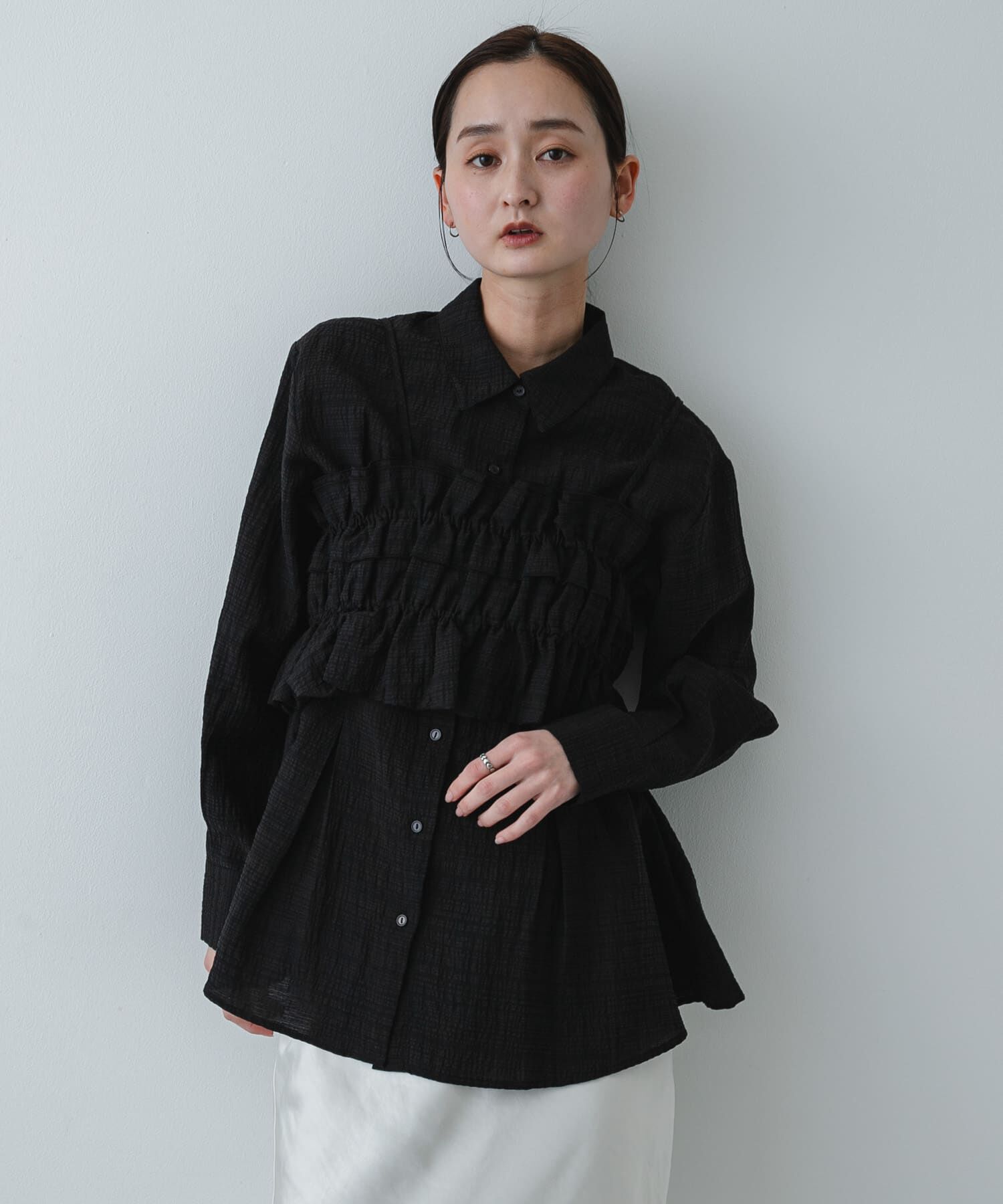 SENSE OF PLACE by URBAN RESEARCH「シャーリングビスチェセットシャツ」|Tシャツ・カットソー|