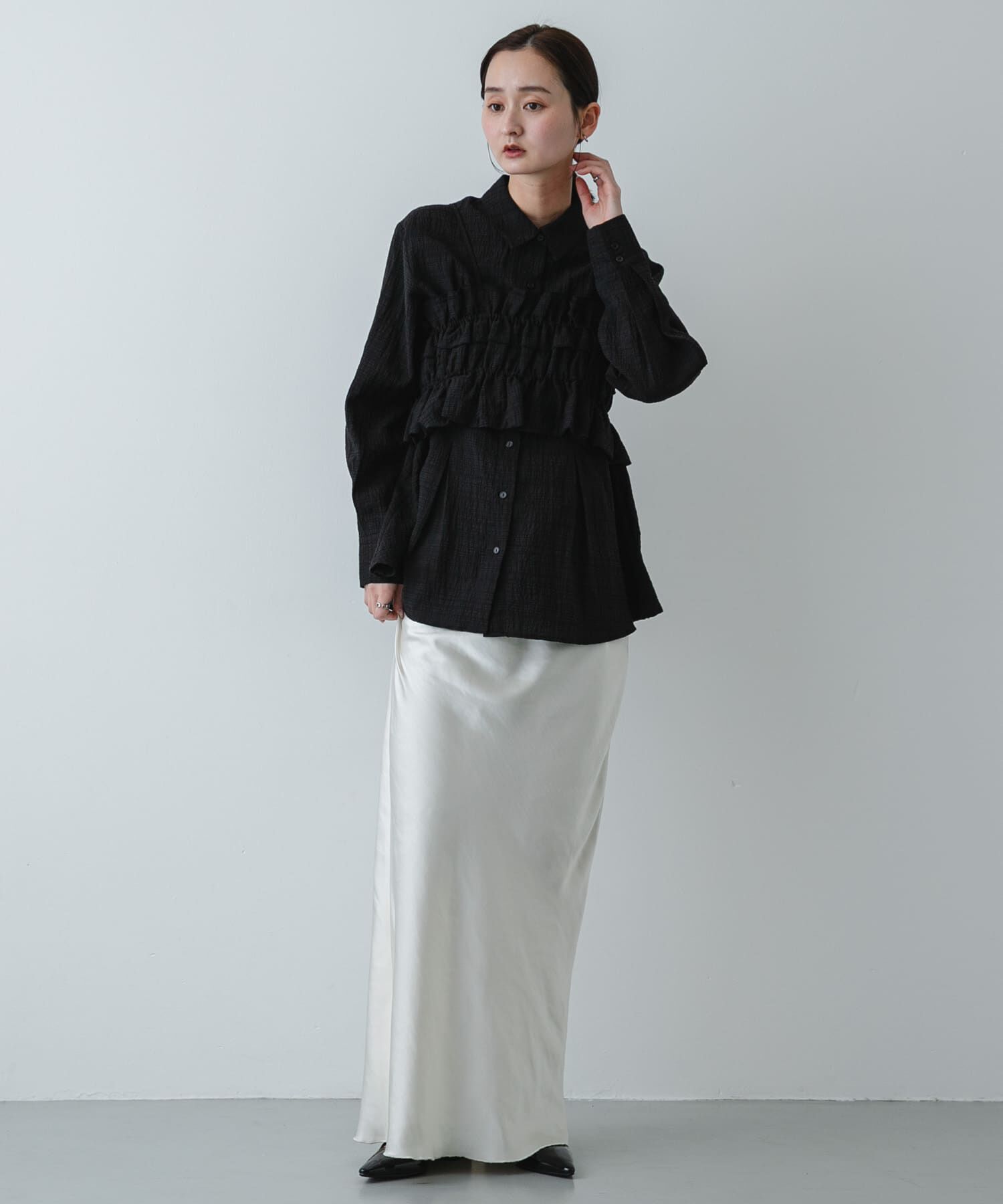 SENSE OF PLACE by URBAN RESEARCH「シャーリングビスチェセットシャツ」|Tシャツ・カットソー|
