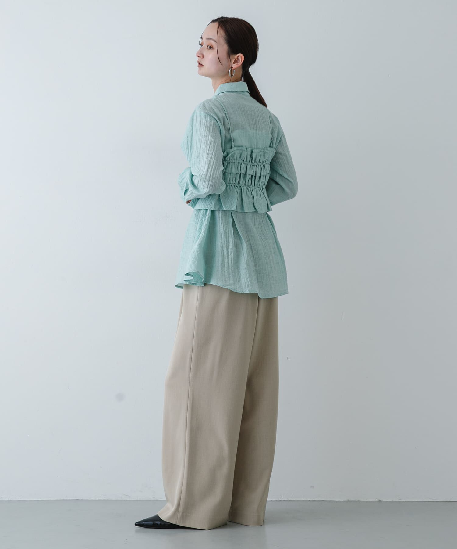 SENSE OF PLACE by URBAN RESEARCH「シャーリングビスチェセットシャツ」|Tシャツ・カットソー|