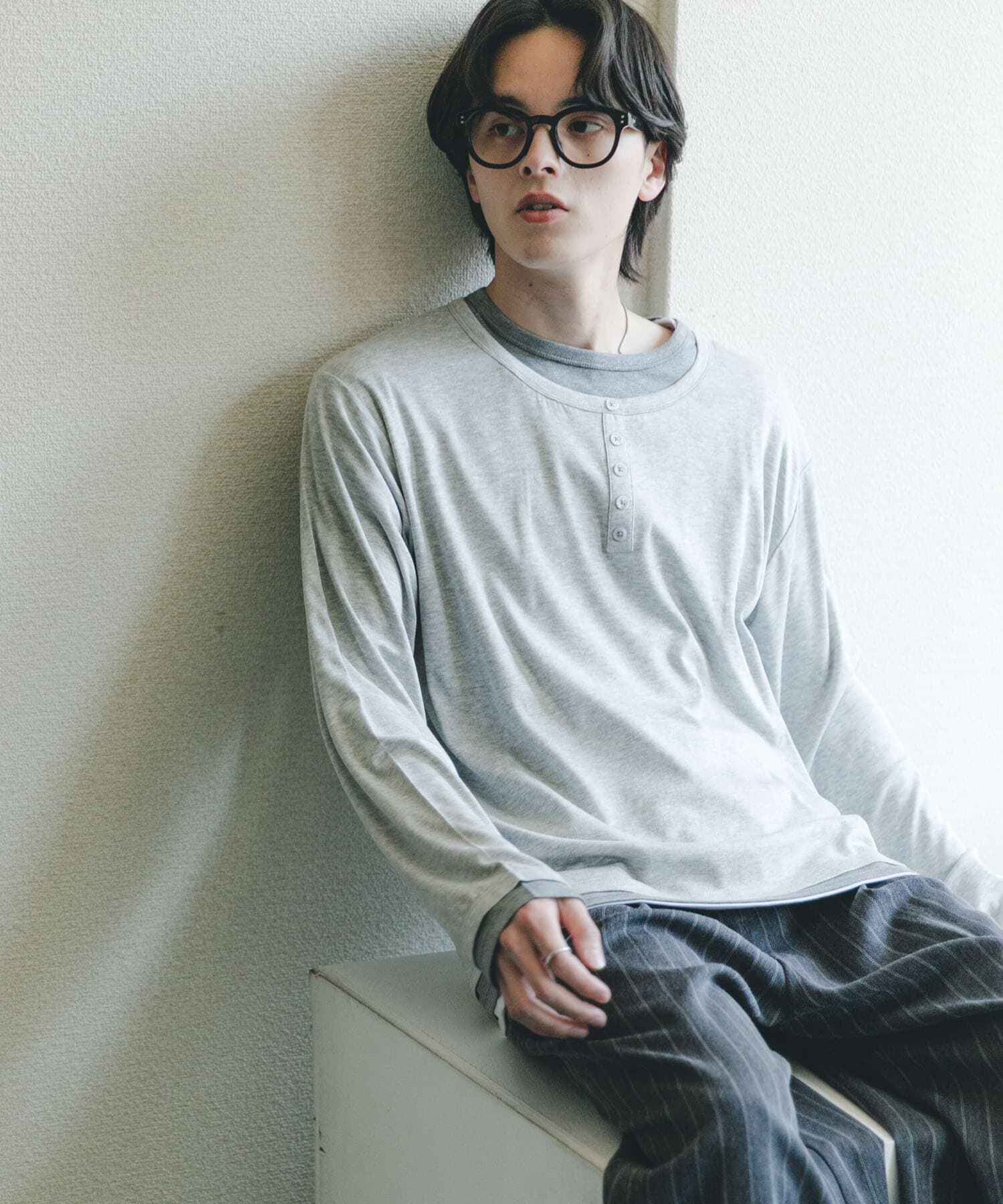 SENSE OF PLACE by URBAN RESEARCH「フェイクレイヤードロングTシャツ」|Tシャツ・カットソー|