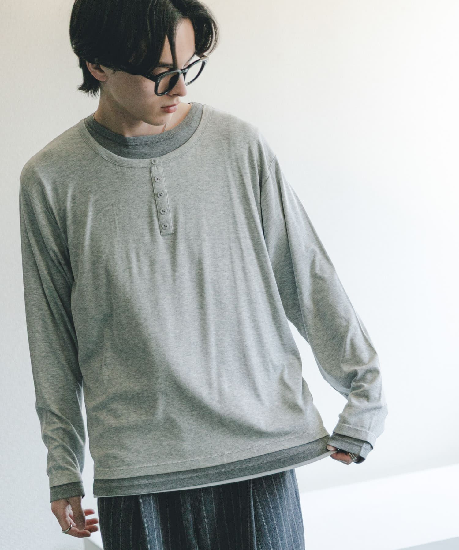 SENSE OF PLACE by URBAN RESEARCH「フェイクレイヤードロングTシャツ」|Tシャツ・カットソー|