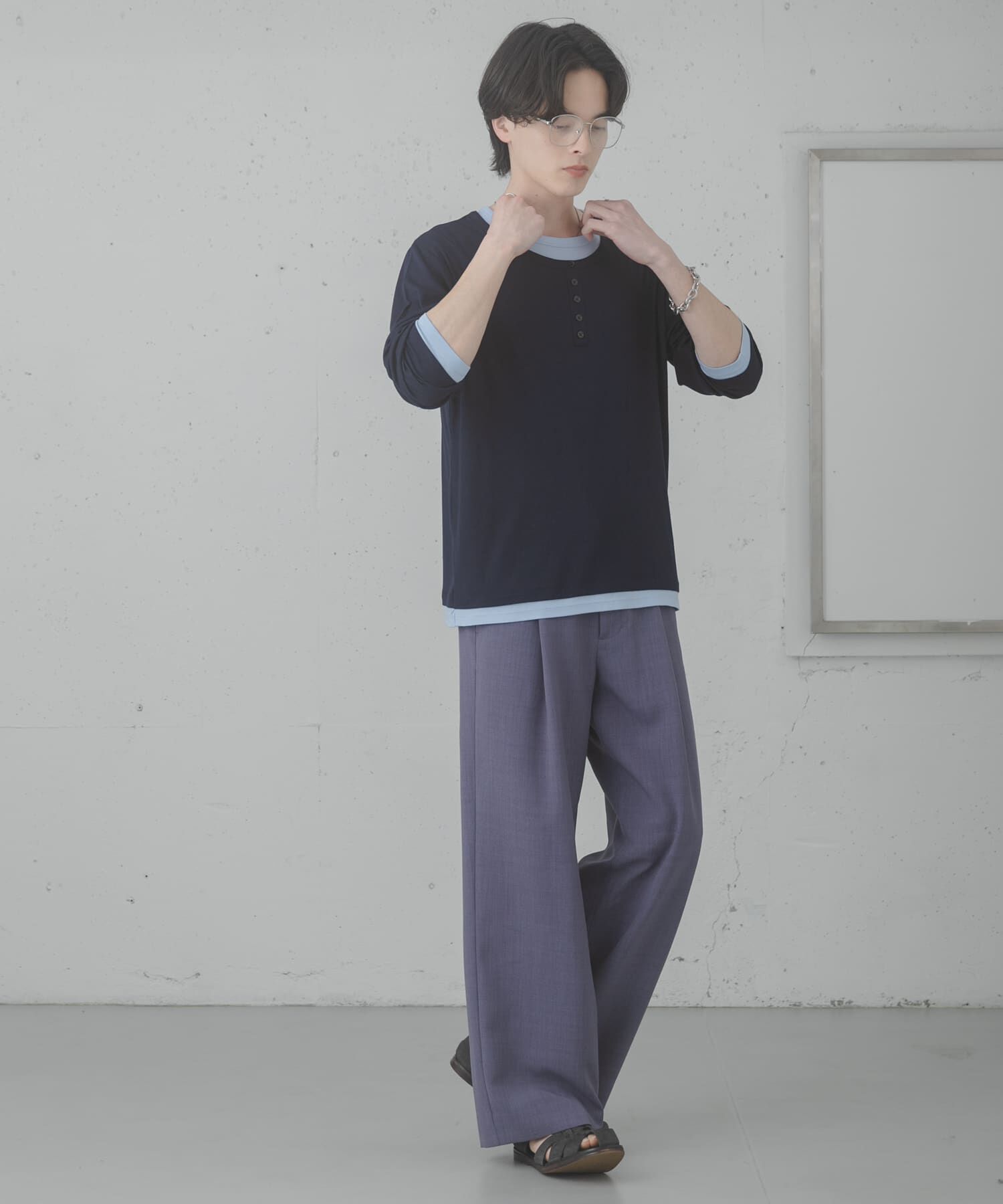 SENSE OF PLACE by URBAN RESEARCH「フェイクレイヤードロングTシャツ」|Tシャツ・カットソー|