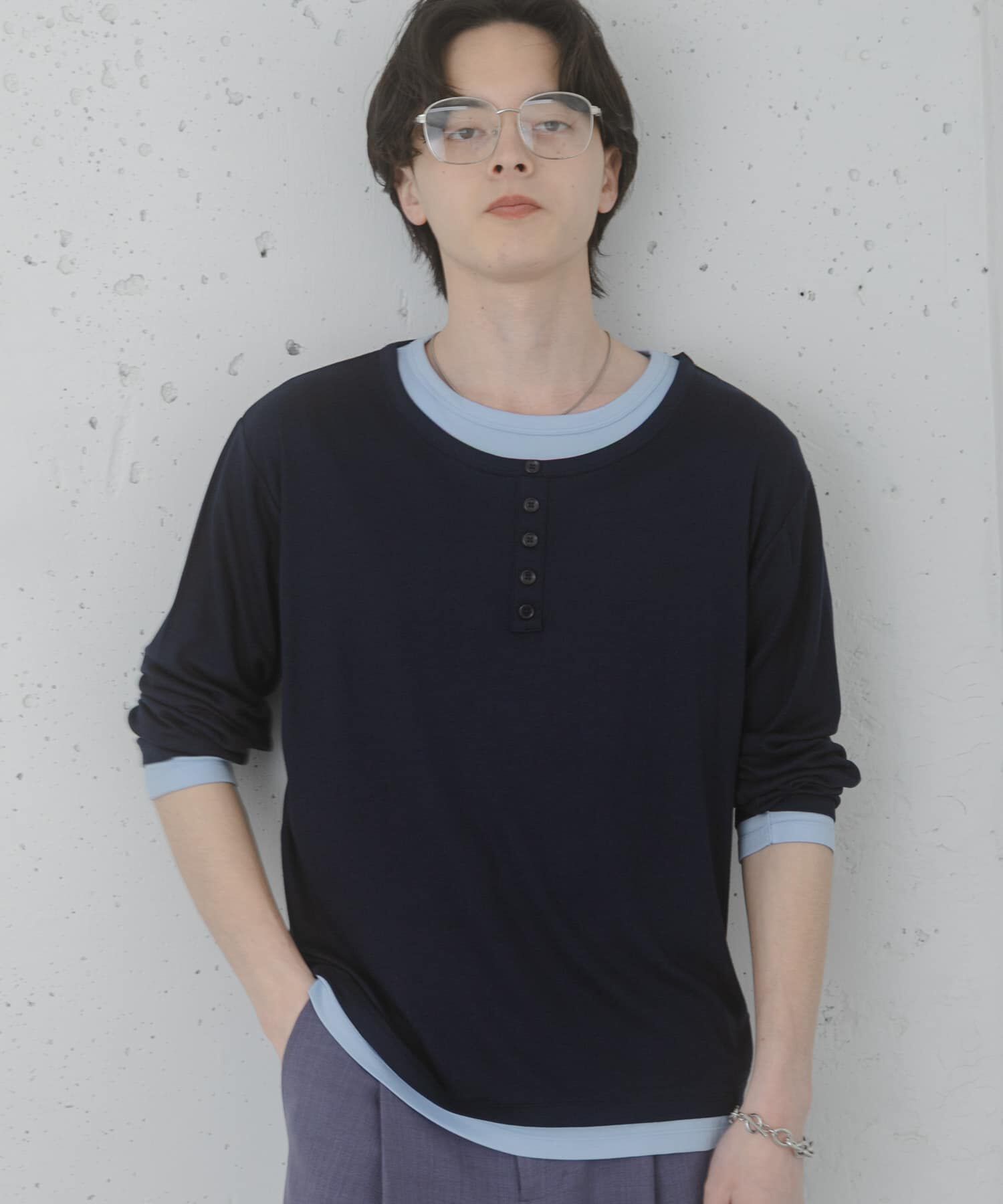 SENSE OF PLACE by URBAN RESEARCH「フェイクレイヤードロングTシャツ」|Tシャツ・カットソー|