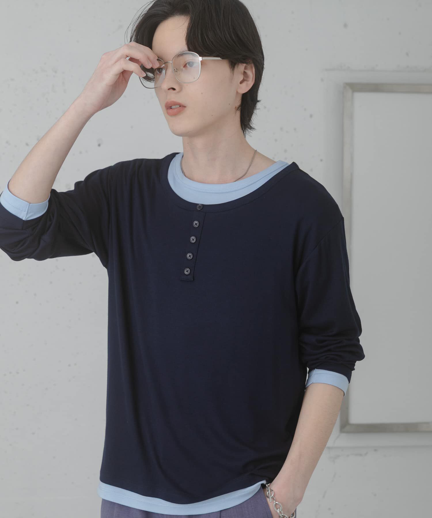 SENSE OF PLACE by URBAN RESEARCH「フェイクレイヤードロングTシャツ」|Tシャツ・カットソー|