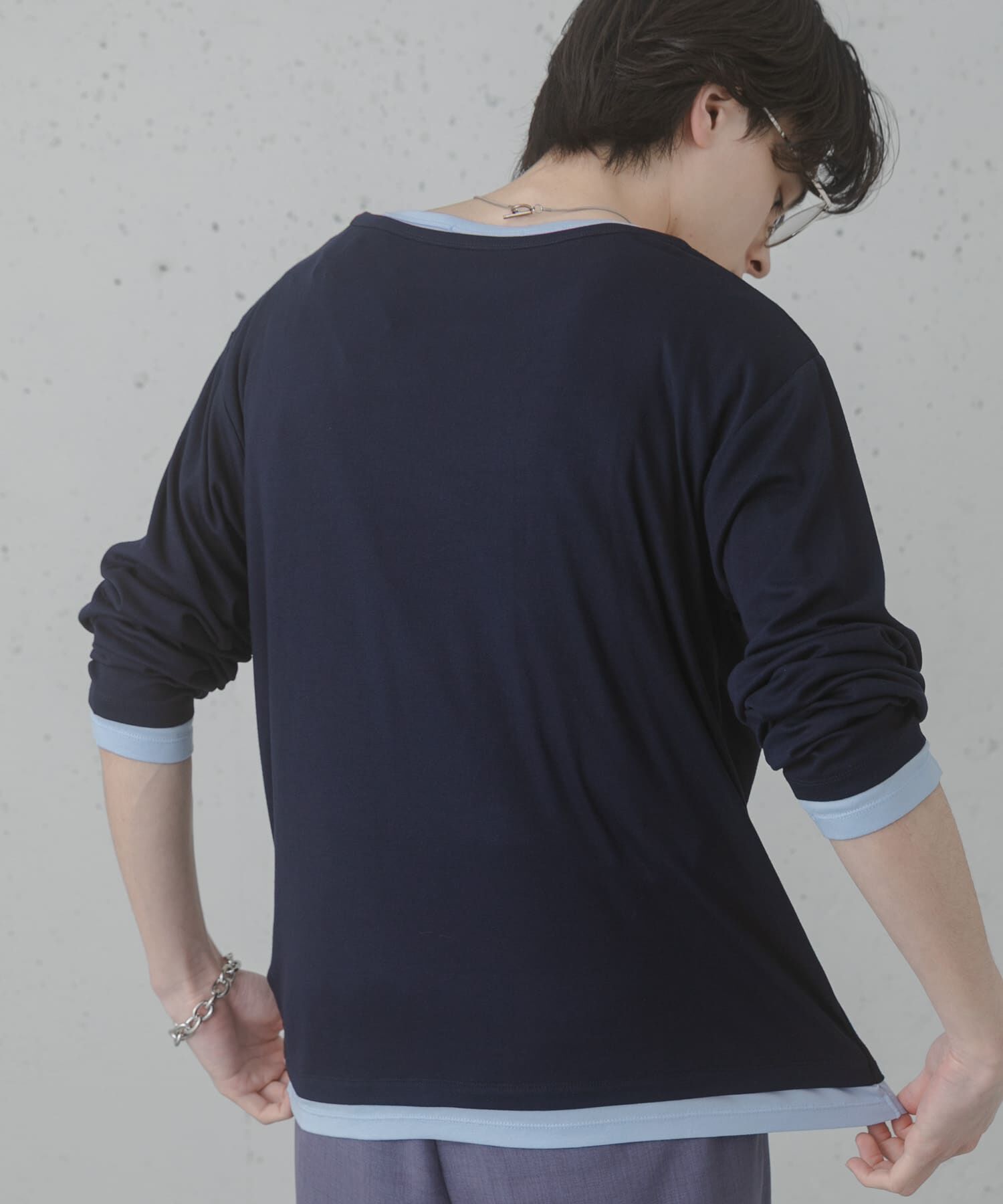 SENSE OF PLACE by URBAN RESEARCH「フェイクレイヤードロングTシャツ」|Tシャツ・カットソー|