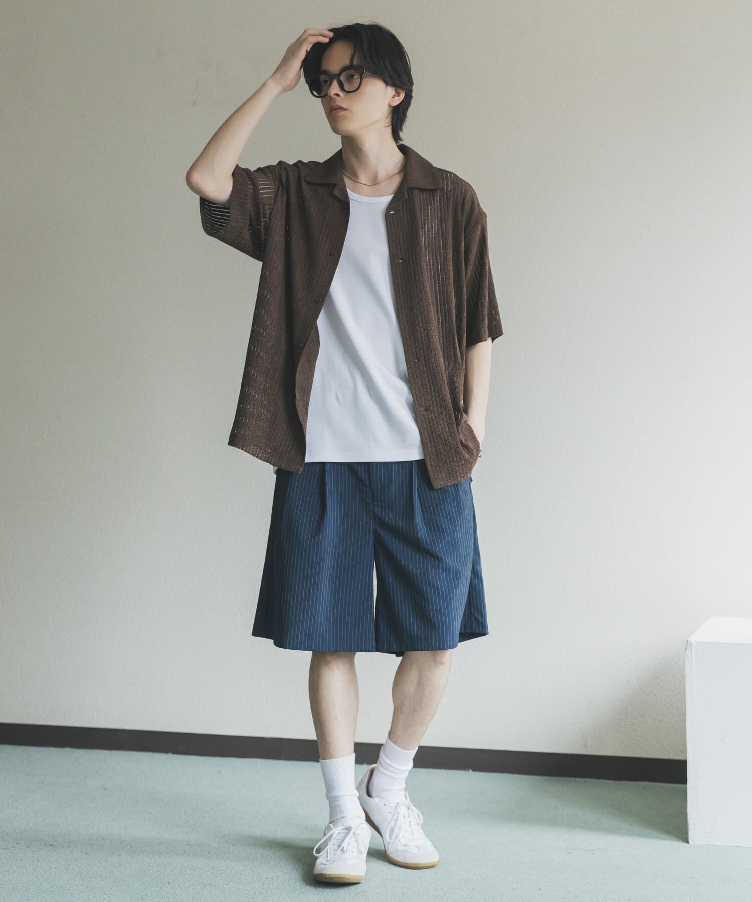 SENSE OF PLACE by URBAN RESEARCH「『ユニセックス』アソートレースオープンカラーショートスリーブシャツ」|シャツ・ブラウス|