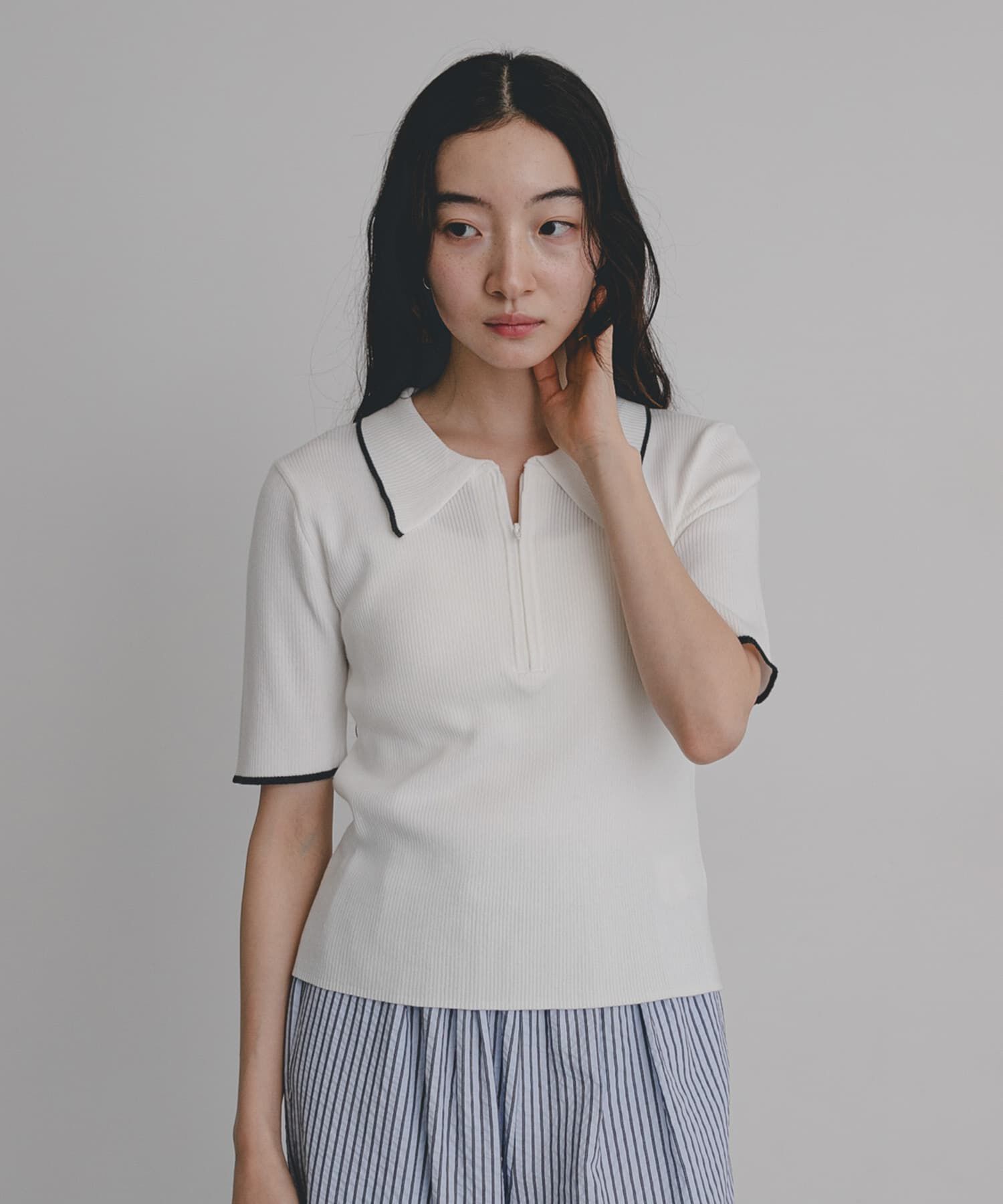 SENSE OF PLACE by URBAN RESEARCH「『洗濯可』ハーフZIPニットポロ」|ニット・セーター|