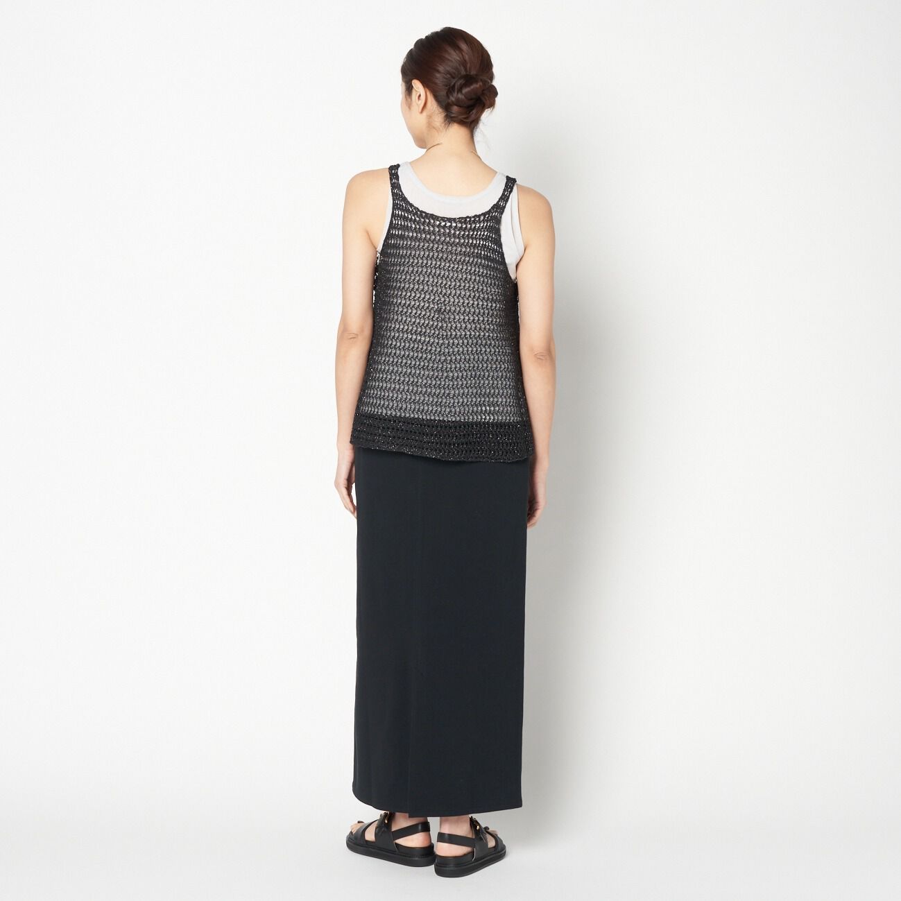 HELIOPOLE「HELIOPOLE GLITTER CROCHET KNIT CAMISOLE」|ニット・セーター|