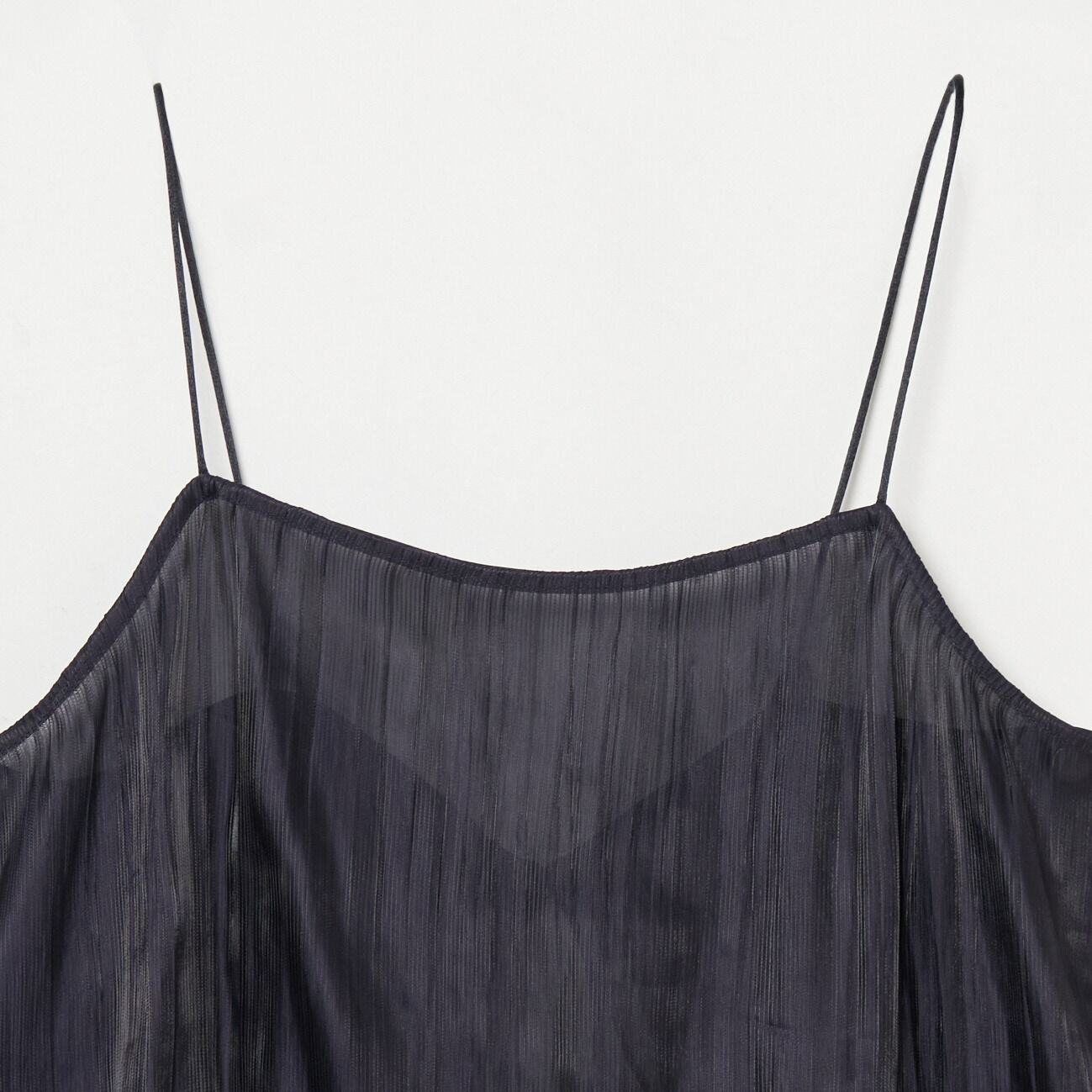 HELIOPOLE「HELIOPOLE SHINY SHEER RIPPLE CAMISOLE」|シャツ・ブラウス|