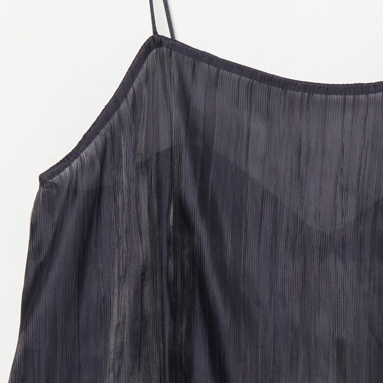 HELIOPOLE「HELIOPOLE SHINY SHEER RIPPLE CAMISOLE」|シャツ・ブラウス|
