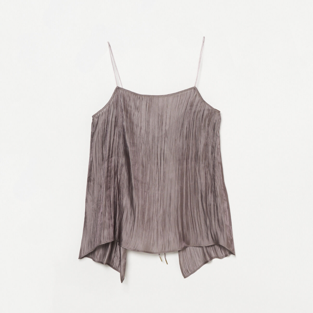 HELIOPOLE「HELIOPOLE SHINY SHEER RIPPLE CAMISOLE」|シャツ・ブラウス|カーキ