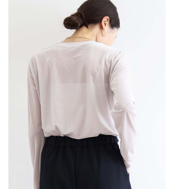 le.coeur blanc「《手洗い可能》ベロアロングスリーブTシャツ」|Tシャツ・カットソー|