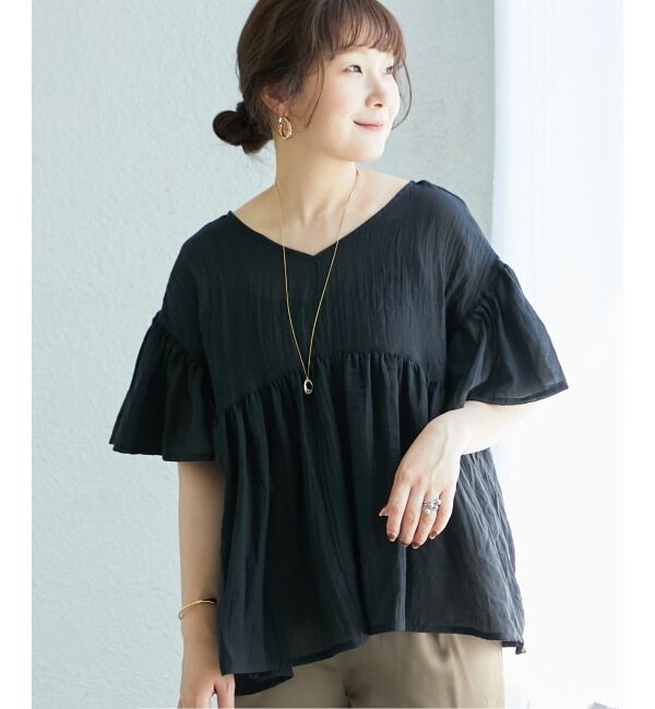  「《WEB限定アイテム》バックリボンガーゼブラウス」|シャツ・ブラウス|