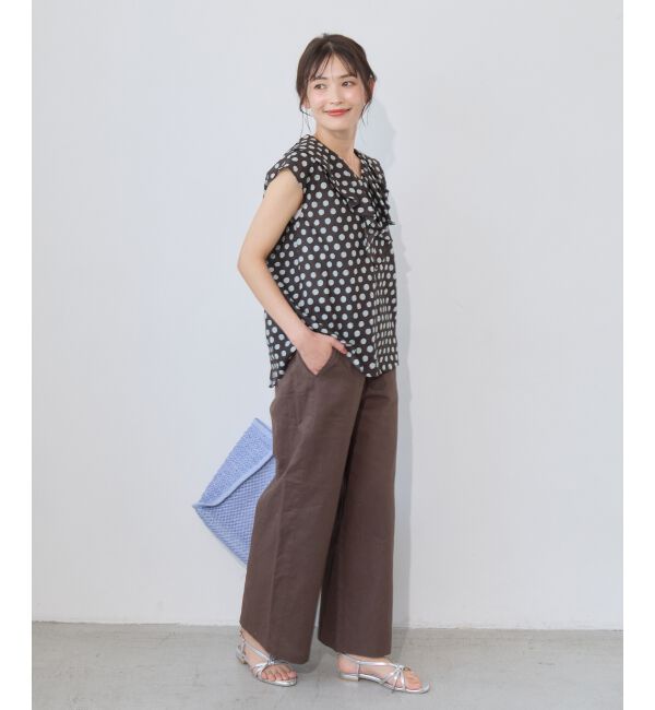  「【清涼感抜群】麻ワイドクロップドパンツ」|その他|