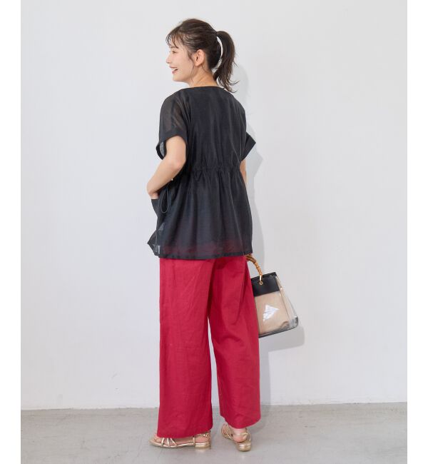  「【清涼感抜群】麻ワイドクロップドパンツ」|その他|