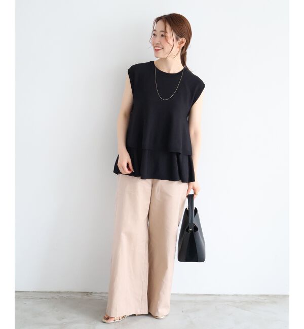  「【清涼感抜群】麻ワイドクロップドパンツ」|その他|