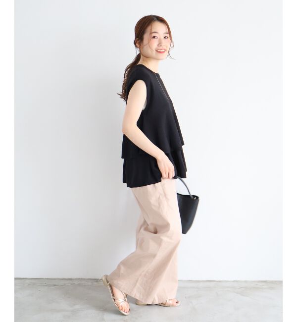  「【清涼感抜群】麻ワイドクロップドパンツ」|その他|