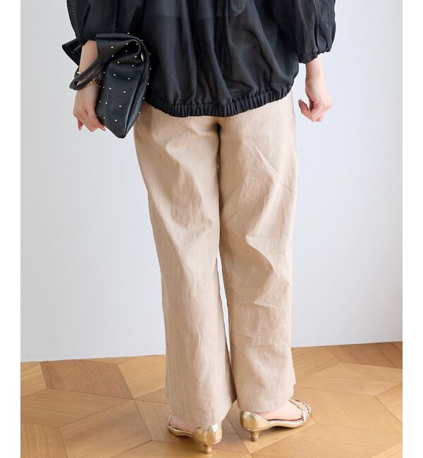  「【清涼感抜群】麻ワイドクロップドパンツ」|その他|