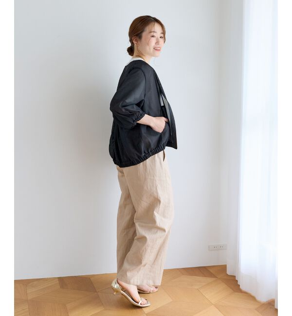  「【清涼感抜群】麻ワイドクロップドパンツ」|その他|