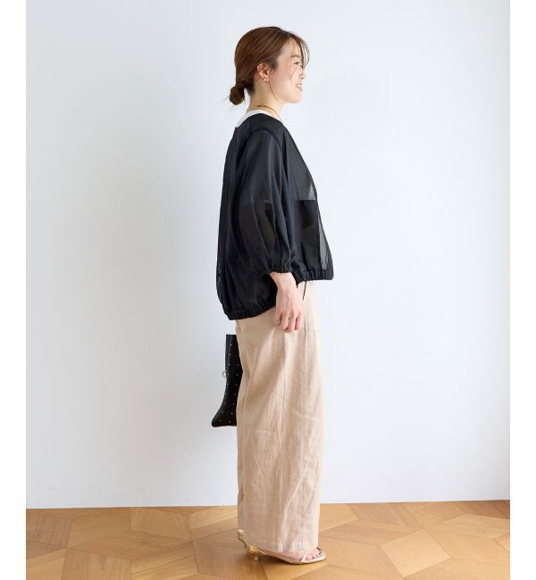  「【清涼感抜群】麻ワイドクロップドパンツ」|その他|